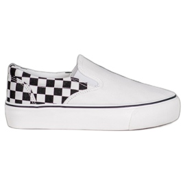 SHELOVET Valkoiset slipons lavalla valkoinen