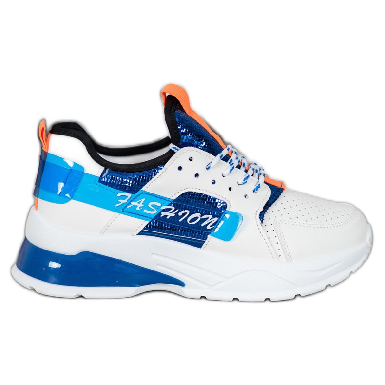 SHELOVET Valkoiset muoti lenkkarit valkoinen sininen