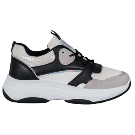 Ideal Shoes Casual Platform Tennarit musta monivärinen keltainen