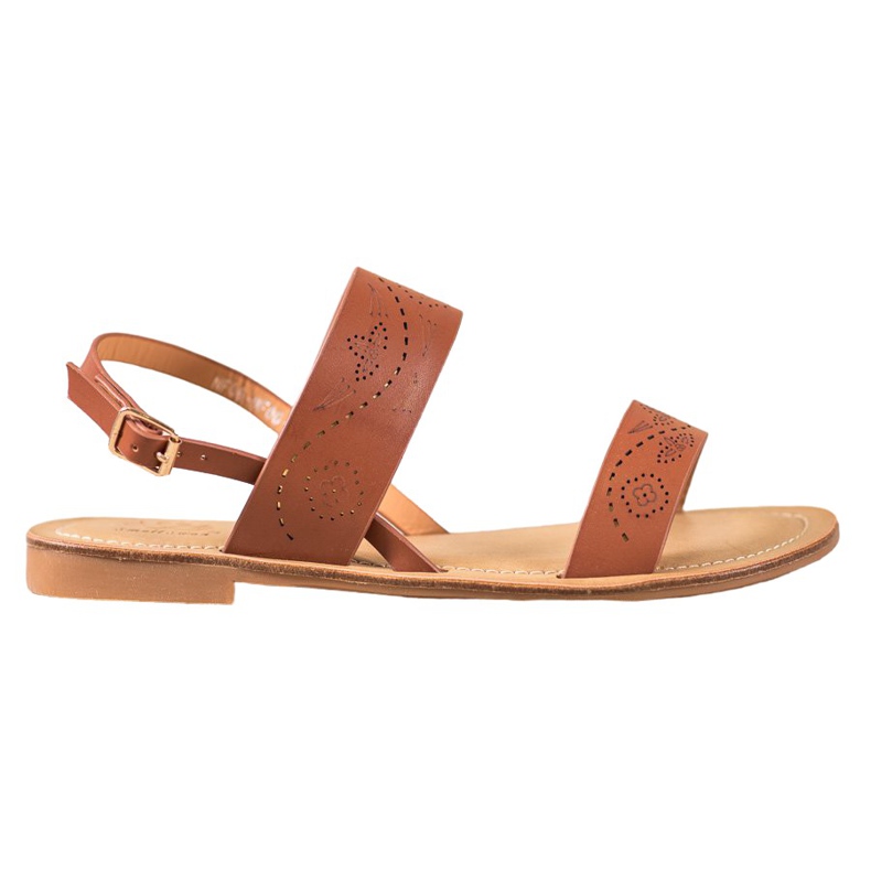 Small Swan Sandaalit avoimella kuviolla ruskea