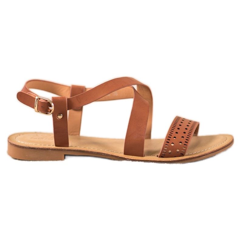 Small Swan Ruskeat sandaalit Eco -nahkaa