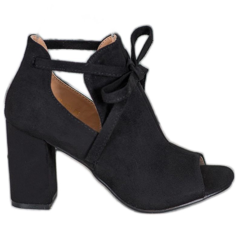 Sidotut Open Toe VINCEZA -kengät musta