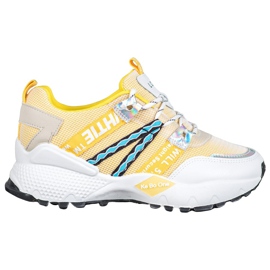 Bona Love Mesh Tennarit valkoinen keltainen