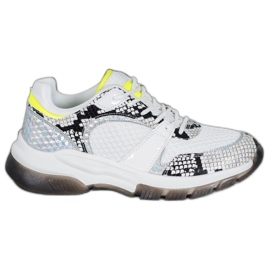 Kylie Mukavat Snake Print Tennarit valkoinen monivärinen