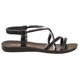 VINCEZA Slip-On sandaalit musta