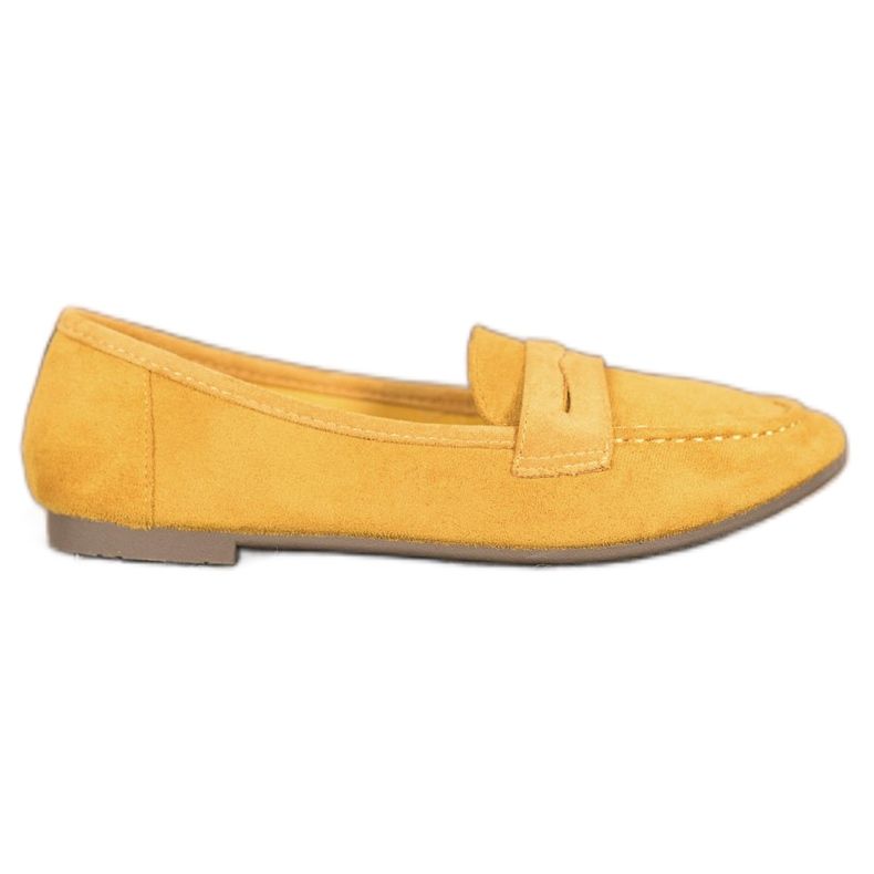 SHELOVET Rento Mokkanahka Loafers keltainen