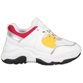 SHELOVET Muodikkaat nauhalliset lenkkarit valkoinen