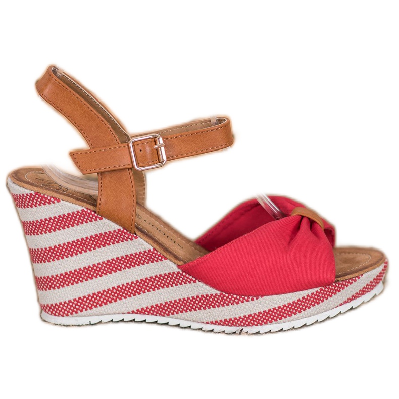 Goodin Punaiset sandaalit kiilassa ruskea punainen