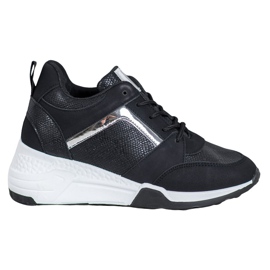 SHELOVET Wedge Tennarit musta