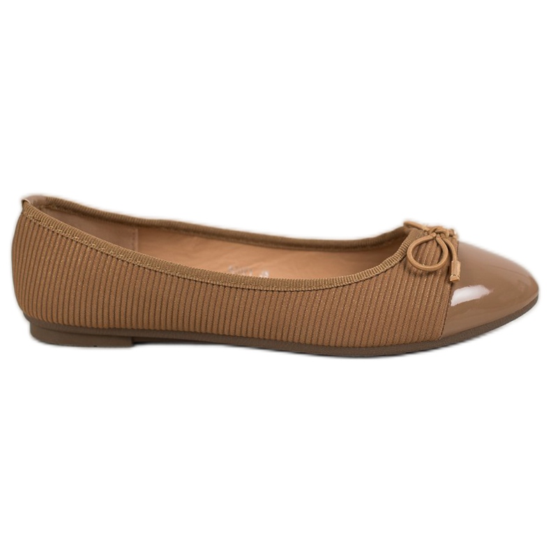 Fama Pinstripe ballerina ruskea