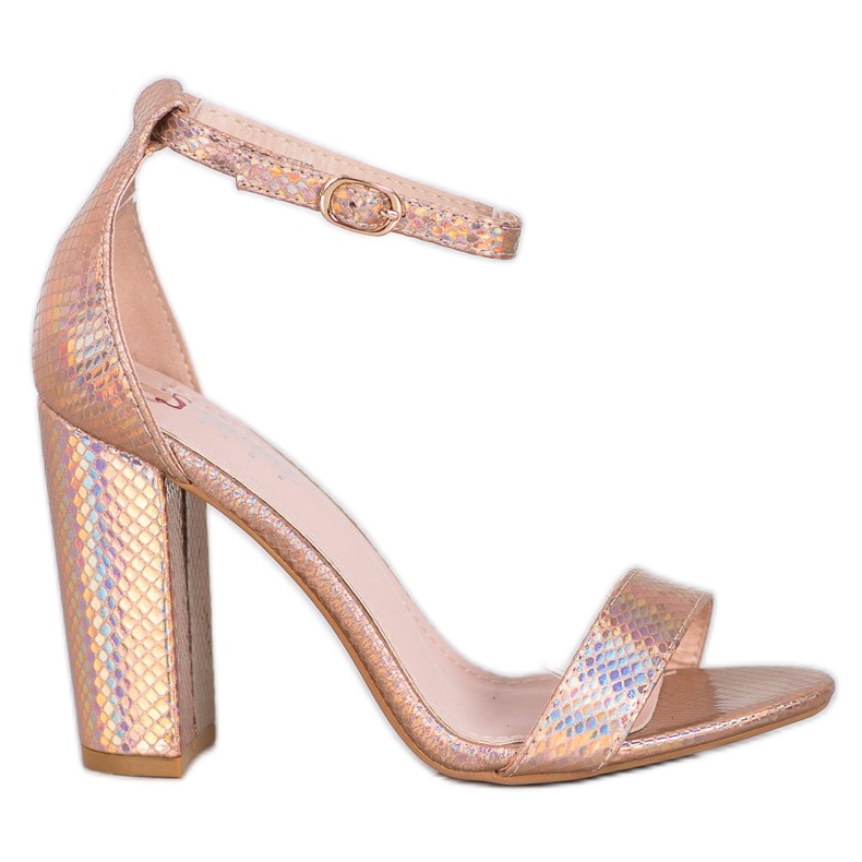 Seastar Seksikkäät kiiltävät sandaalit kultainen