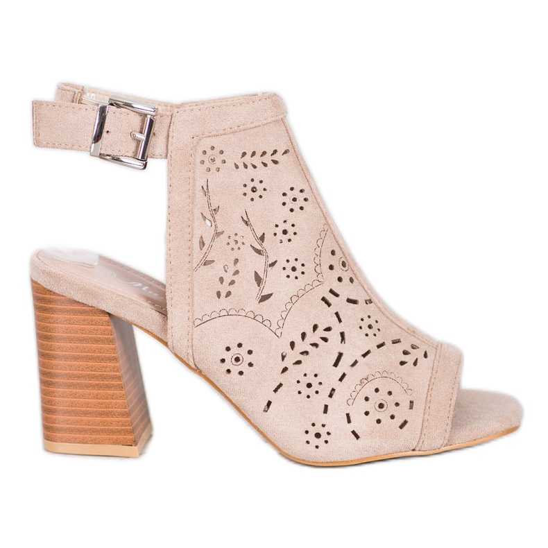 Mannika Sisäänrakennetut avoimet sandaalit ruskea