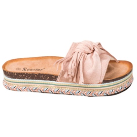 Seastar Tossut, joissa on hapsut vaaleanpunainen