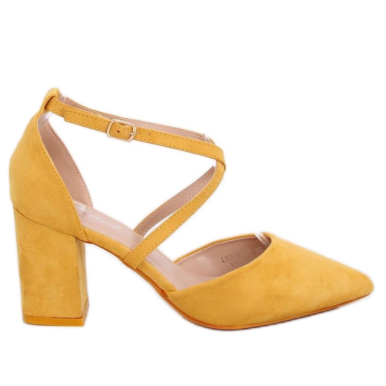 Avokkaat korkokengät leikattu hunaja LY9153-5 Keltainen