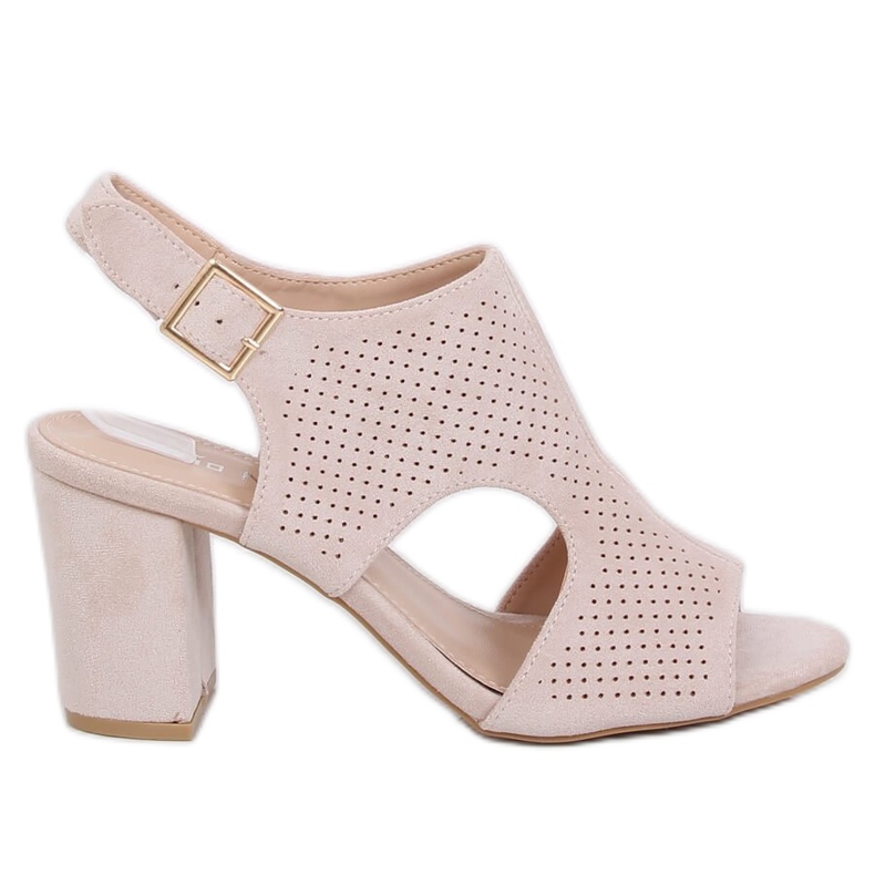 Beige korkeakorkoiset sandaalit 99-33A Beige