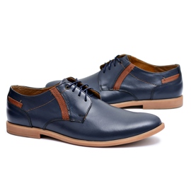 Bednarek Polish Shoes Miesten Brogues Bednarek Nahka Navy Blue Millo tummansininen