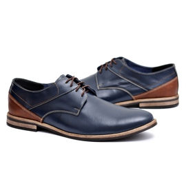 Bednarek Polish Shoes Miesten Brogues Bednarek Elegant Nahka Navy Blue Marcelo tummansininen