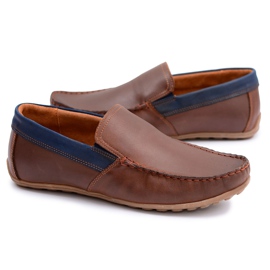 Neex | Ruskea nahkainen miesten Pardon Slip-On Loaferit