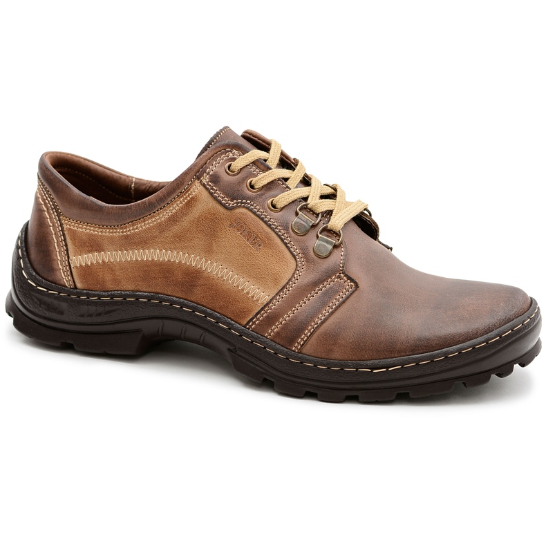 Joker Favello Miesten klassinen nahka ruskea Brogues