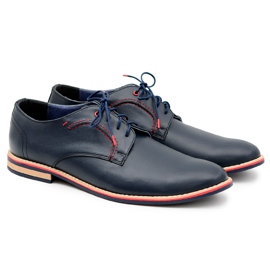 Bednarek Polish Shoes Miesten Brogues Bednarek Elegant Nahka Navy Blue Pietro tummansininen