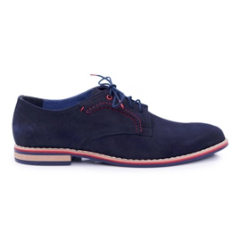 Bednarek Polish Shoes Miesten Brogues Bednarek Elegantti Nubuk -nahka Navy Blue Pietro tummansininen