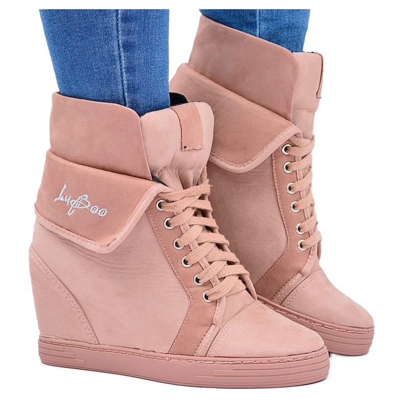 Naisten lenkkarit Lu Boo Suede Sneakers Pink Vanilla vaaleanpunainen