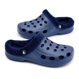 Flameshoes Miesten lämpimät tossut laivastonsininen Crocs Eva tummansininen