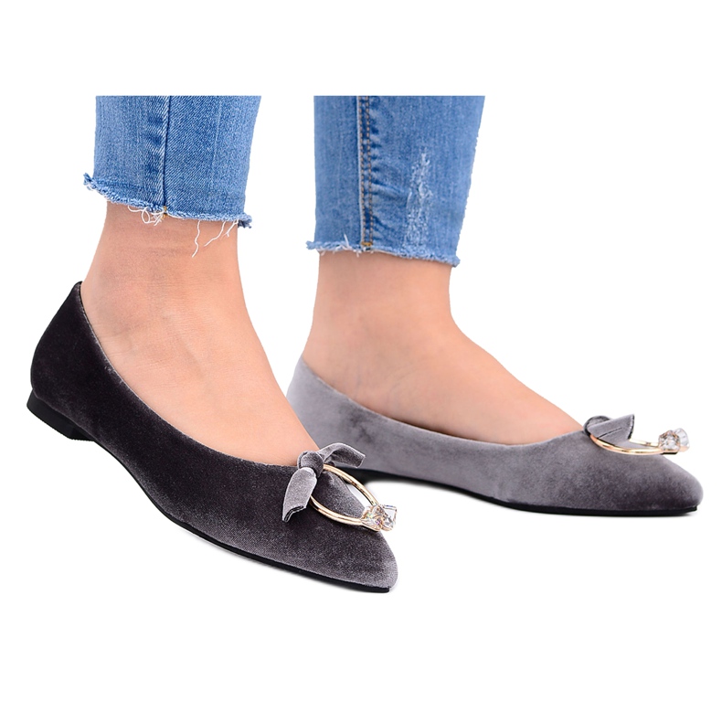 Lu Boo | Harmaa Velvet Ballerinas Korvakoru Septum