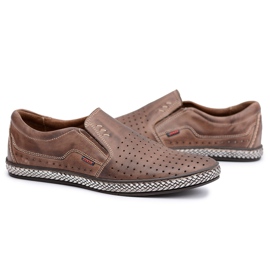 Joker Polish Slip On Miesten ruskeat nahkakengät Bruno