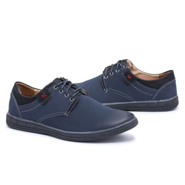 Miesten Delgado Navy Blue Brogues tummansininen