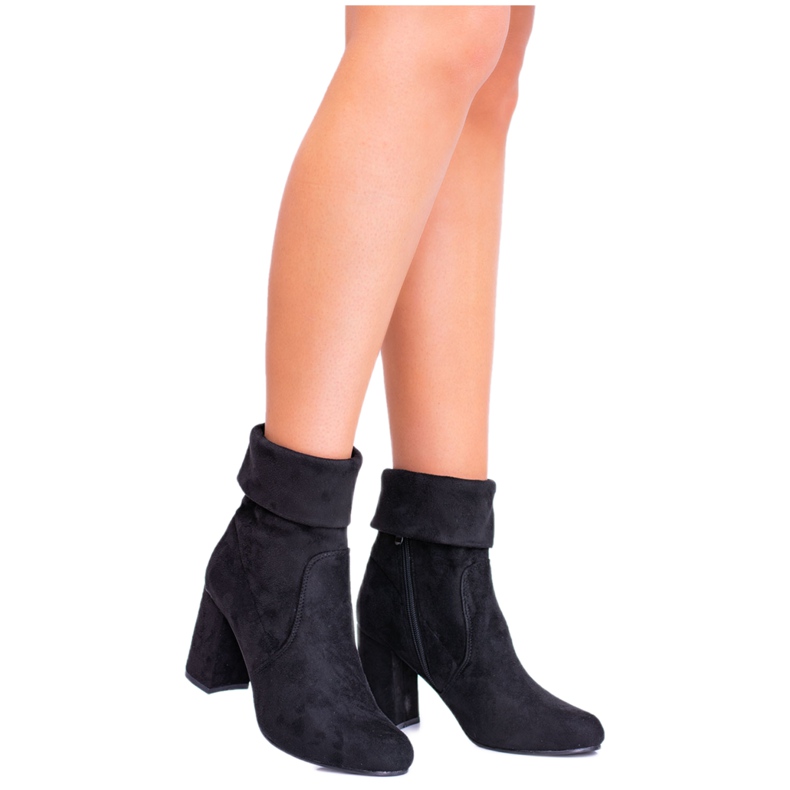 EVE Mustat mokkanahkaiset naisten saappaat Dharma -postauksessa