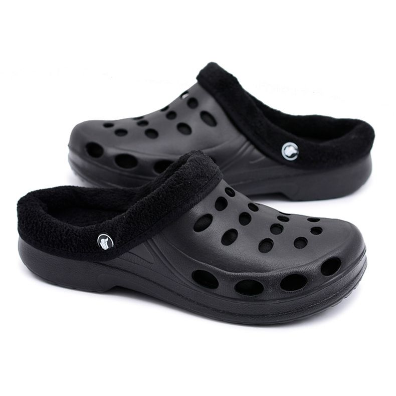 Flameshoes Naisten tossut Lämmin musta Kroks Eva