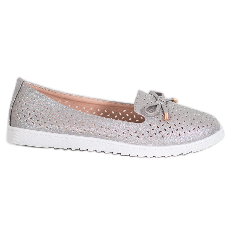 Weide Avoimet loafers glitterillä harmaa