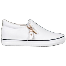 SHELOVET Valkoiset vetoketjut valkoinen