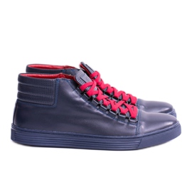 KENT Miesten nahkakengät Navy Blue Torres tummansininen