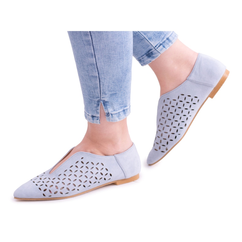 Lu Boo Blue Suede Naisten Slip-on Synthia -kengät sininen