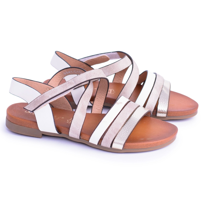 S.Barski Lasten valkoiset sandaalit tarranauhalla LittleReneto valkoinen