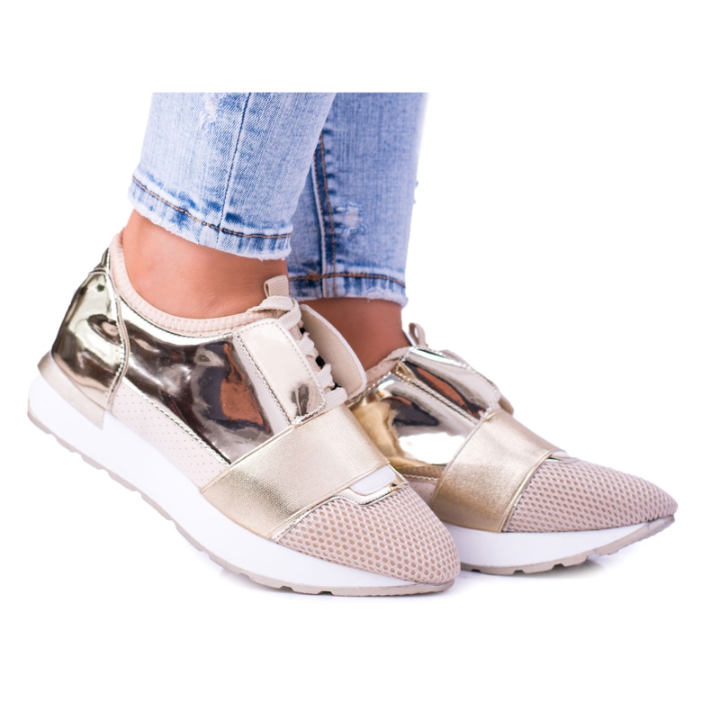 Lu Boo Naisten kultaiset urheilukengät Madoni kultainen