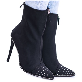 BUGO Mustat mokkanahkakengät Regio -kantapäässä