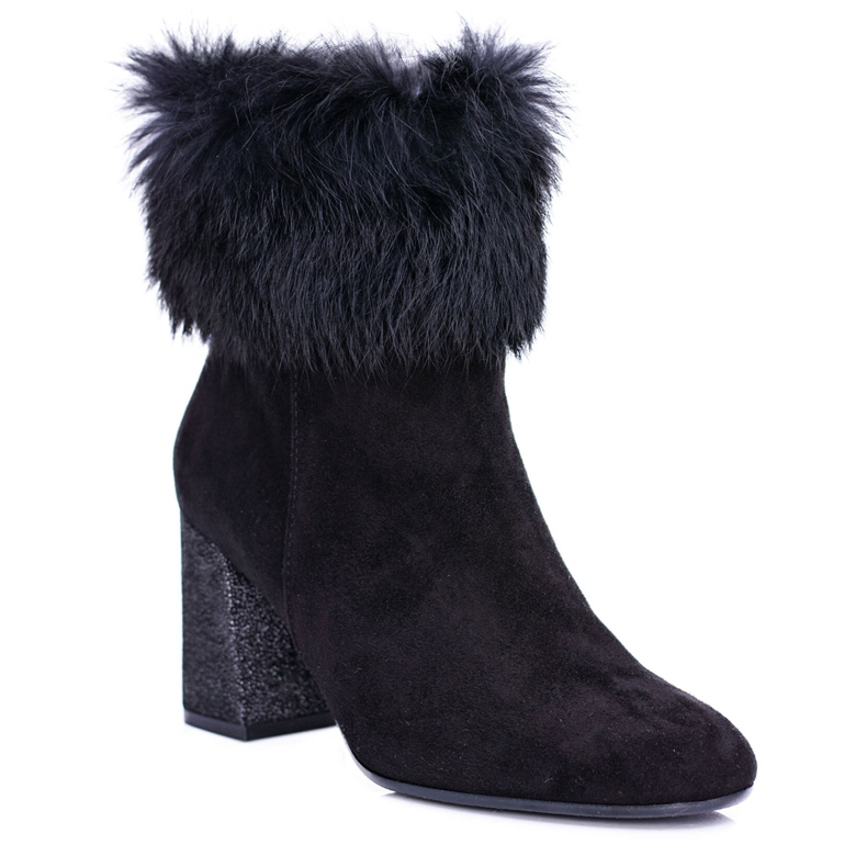 Naisten mustat mokkanahkaiset jossa Laura Messi 1689 Fur