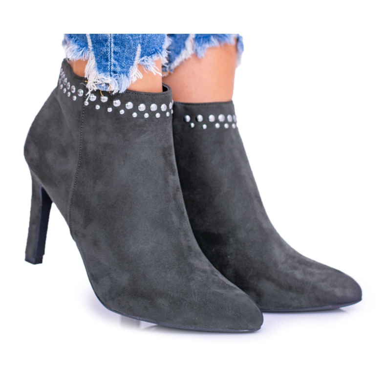 Vinceza Naisten oliivisaappaat korkokengillä Bemi vihreä