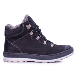 Mario Boschetti Musta nahkainen miesten lämmin saappaat Abelo