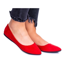 PS1 Punainen naisten ballerinat Mokkanahka Dermeno PS1 Punainen naisten ballerinat Mokkanahka Dermeno