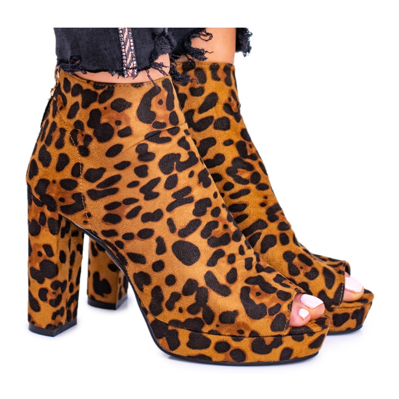 FRID Naisten saapikkaat kantapäässä Avoimet varpaat Panther Temira ruskea