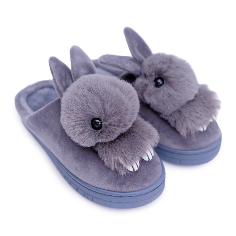 Naisten klassiset tossut, joissa kani harmaa Howi