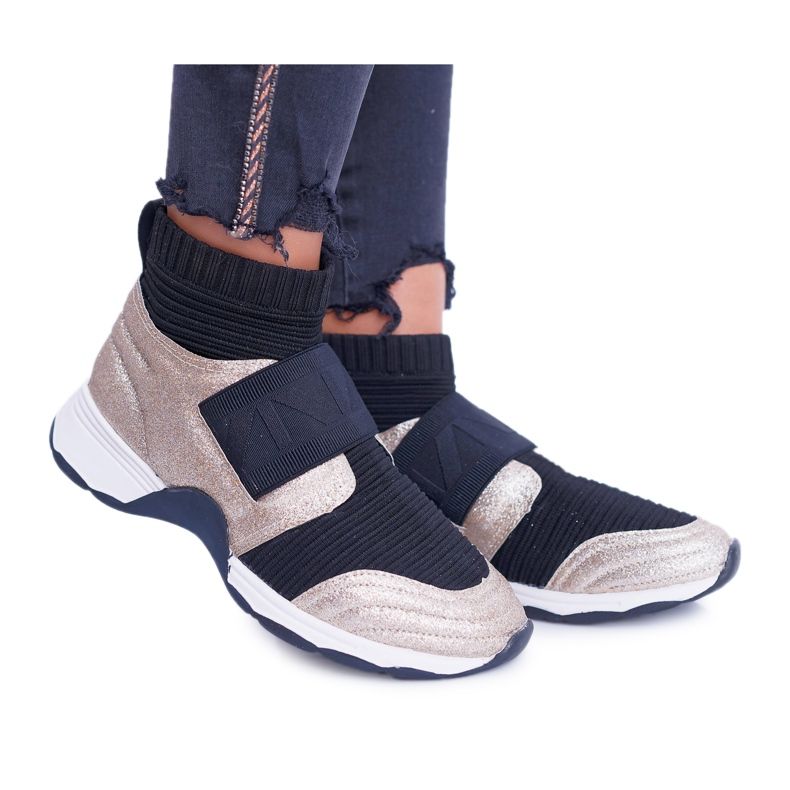 Naisten urheilujalkineet Lu Boo, jossa on kullanvärinen glitterphantom musta monivärinen keltainen