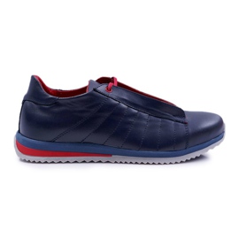 Bednarek Polish Shoes Miesten Brogues Bednarek Sport Nahkakengät Navy Blue Geos tummansininen