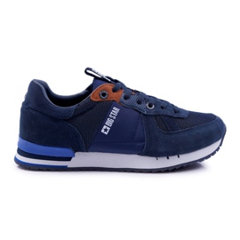 Miesten urheilukengät Big Star Suede Nahka Navy Blue DD174321 tummansininen