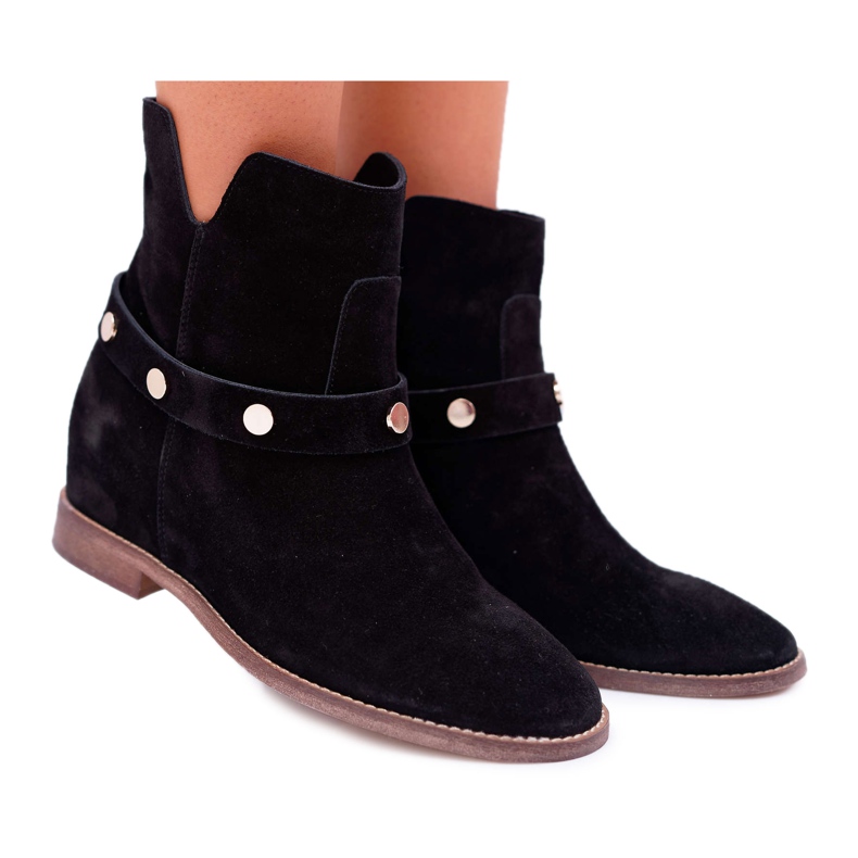 Naisten saappaat Laura Messi 1890 Mokkanahka Musta Darmah