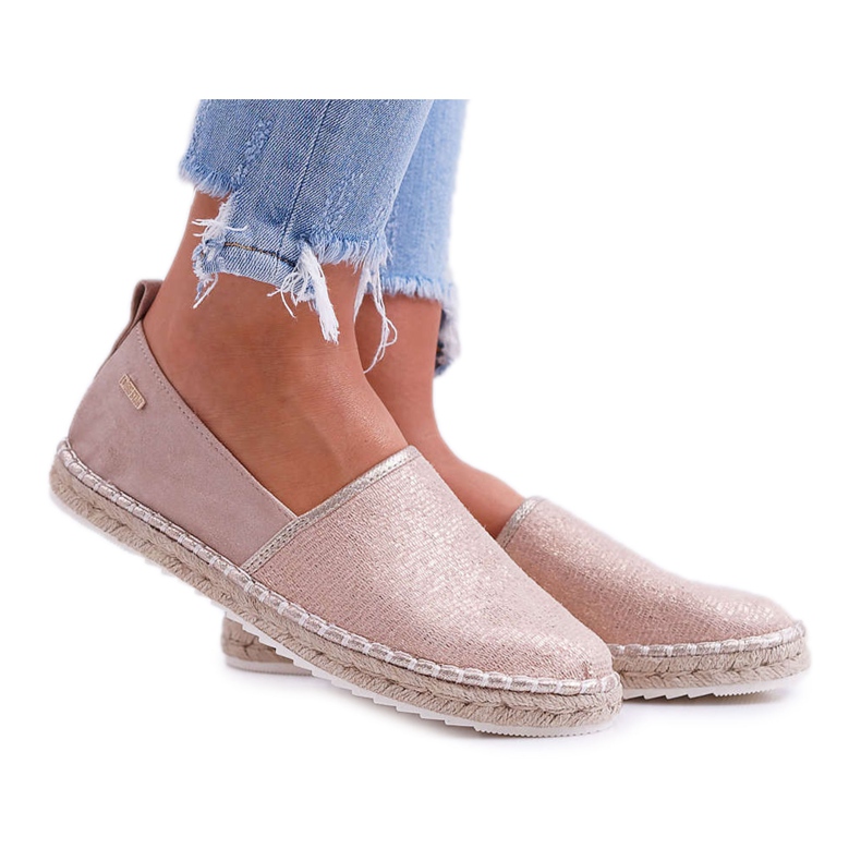 Naisten espadrillit Big Star, punottu pohja beige DD274769